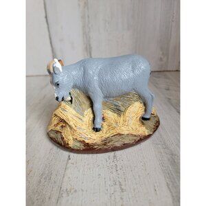 Vintage goat Nativity scene animal plaster xmas home decor